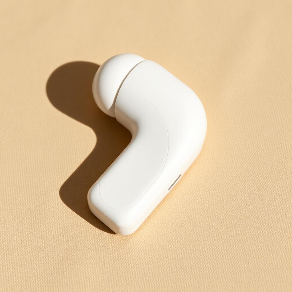 PocketRelax Massager — minimalist matte handheld device on warm beige linen